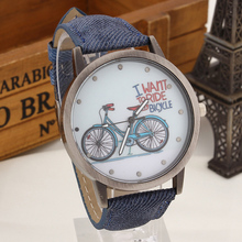 New Arrival Bicycle Women Dress Watch Fashion Simple Style Men Casual Wristwatch Relojes Feminino Hours Gift
