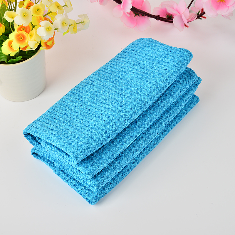 Kocean 5pcs/lot Fast Dry Microfiber Waffle Weave Towels (35*75cm)Blue