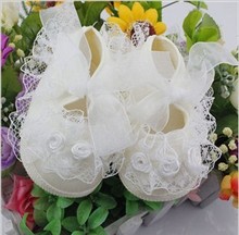 Lace Flowers Newbored Shoes Cotton Softed Girls First Walkers Non slip Sole Shoes Kids Prewalkers for