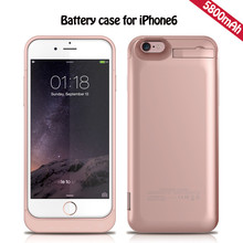 High quality 5800mAh Rechargeable External Battery Backup Charger Case Pack Power Bank or Apple iPhone 6 6s cases with assuring