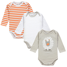 Fantasia Infantil 3Pieces lot Baby Body 100 Cotton 4 Styles Cute Animal Trimmed Baby Boy Clothes