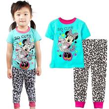 doc mcstuffins t shirt pants pajamas suit baby girls Cartoon Pajamas set For boys girls Sleep