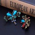 Chic Women Turquoise Butterfly Pins Hair Bow Barrette Clip Hair Accessories