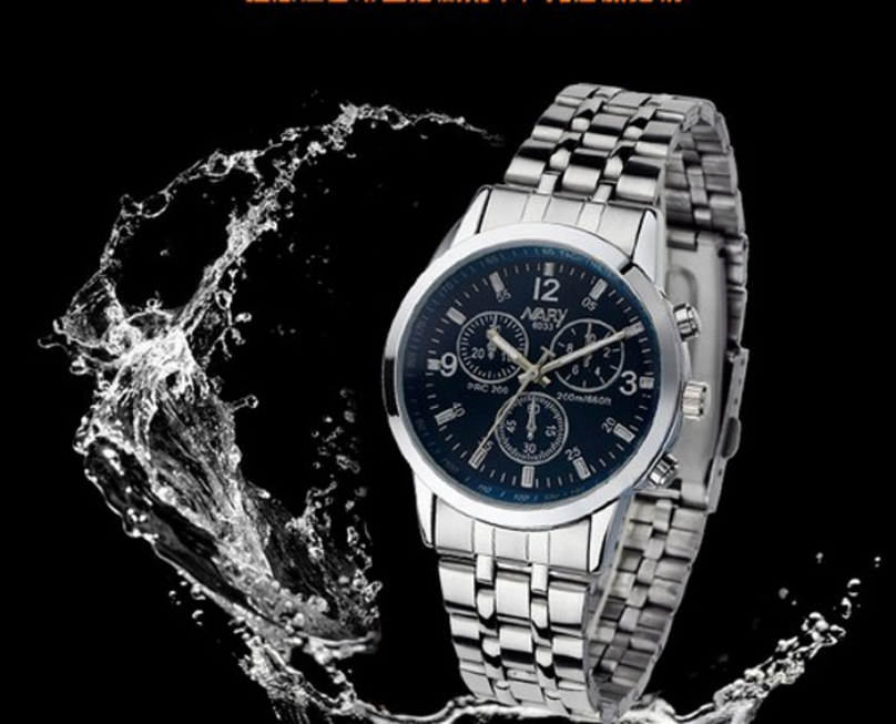 Гаджет  Luxury Men 30M Waterproof Stainless Steel Quartz Watch Shockproof Business Male Analog Wristwatch Accurate Time Dress Watches A7 None Ювелирные изделия и часы