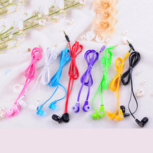 Flat Cable 3.5mm Earphone headset For Huawei Samsung iPhone 5 6 6s Stereo Bass MP3 MP4 B brand fone de ouvido GIFT Headphones