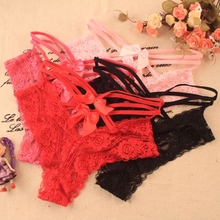 Womens Lingerie Lace Bow-knot Calcinha Sexy Briefs Underwear