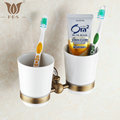 AP1 Series Antique Porcelain Wall Mounted Bathroom Accessories Double Cup Holders Cup Tumbler Holders 7007AJ