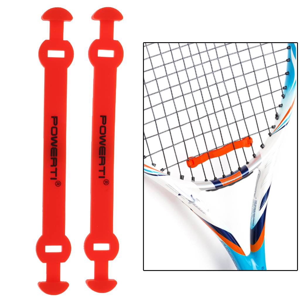 2Pcs Silicone Long Shock Absorber Tennis Racket Racquet Vibration Dampeners 