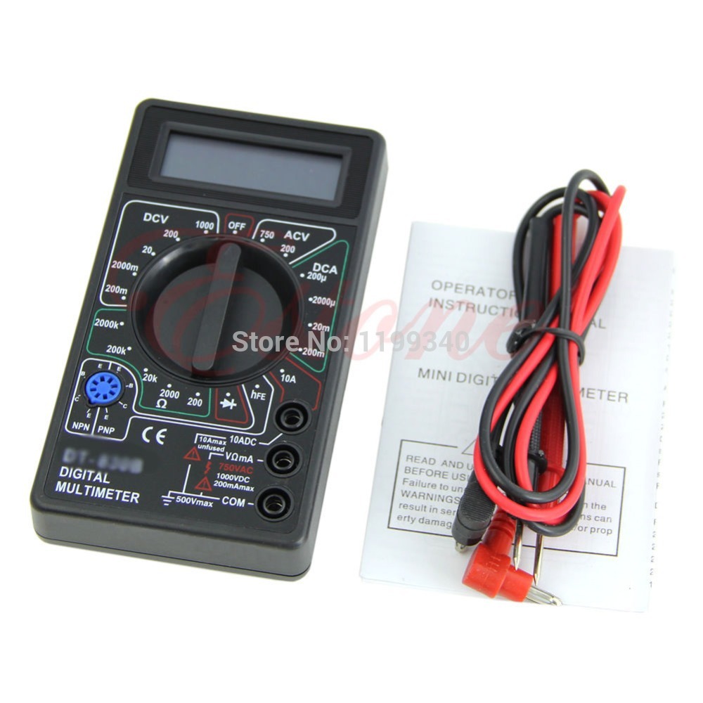 A25 hot selling Ammeter Handheld Voltmeter Mini Portable Tester Ohmmeter LCD Digital Multimeter free shipping