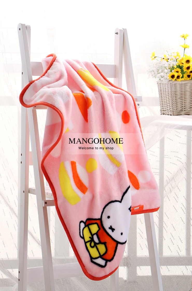  super- soft -skin-friendly- flannel- double-sided- pink Miffy- baby- blanket- air- conditioning- blanket.jpg