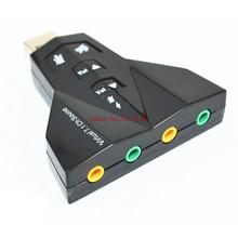 10pcs Digital Dual Virtual 7.1 Channel USB 2.0 Audio Adapter Double Sound Card 4 in 1 7.1 Ch 3D Audio Sound Card