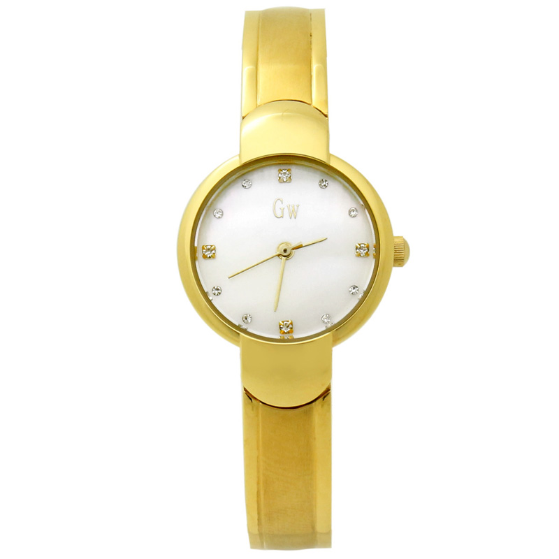 GOLD WINNER Brand New Women Girl Round Shell Face Quartz Watches Waterproof Watches Stainless Steel Wristwatches GW180083