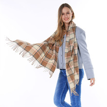 2015 Tassels Pashmina Shawls and Scarves Top Quality Large Scarf Bufandas Red Orange Winter Women Tartan Scarf 170*70cm