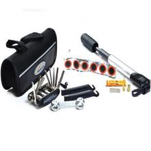 Calidad buena bicicleta de ciclo kits de reparación herramientas con bomba bolsita envío gratis