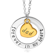 dad sister uncle aunt mom brother son grandpa grandma daughter forever in my heart Jewelry Pendant Necklace father’s day gift