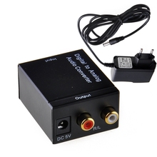 Converters Audio Converter Digital Optical Coaxial RCA Toslink to Analog Audio Converter Adapter EU Conversores de audio  U283