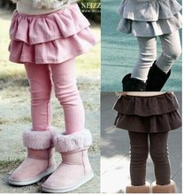 Free shipping Retail girl legging Girls Skirt pants Cake skirt kids leggings girl baby pants kids