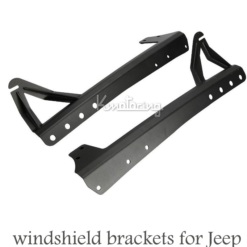car accessories 2pcs A-pillar windshield brackets fit 50 inch straight light bar mounting bracket for for Jeep Wrangler JK 07~14