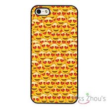 Love Heart Eyes Emoji back skins mobile cellphone cases for iphone 4/4s 5/5s 5c SE 6/6s plus ipod touch 4/5/6