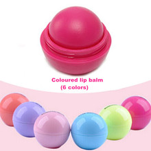 Ball Lip Balm Lipstick,Organic Ingredients Lip Protector Sweet Taste Fruit Embellish Lip Ball Makeup Lipstick Gloss made beauty