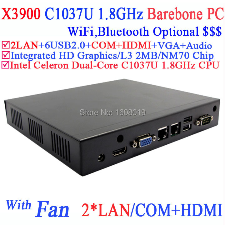 Barebone   -          lan  RJ45 HDMI RS232 INTEL C1037U 1.8    