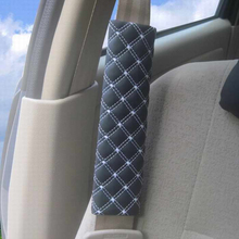 New Arrival 1 Pair Car Safety Seat Belt Shoulder Pads Cover Cushion Harness Pad White