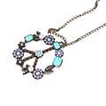 Best Deal New Diomedes Women Necklace Bohemian Diomedes Lady Retro Imitation Pearl Peace Symbol Necklace Sweater