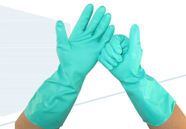 2019 Green Chemical Gloves Oil Resistant Lengthen Industrial Gloves For Farmers Pesticide