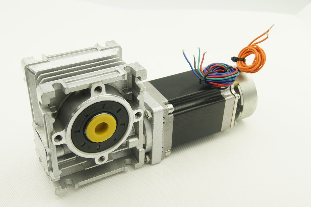 CNC Nema23 Jingbo Worm Gear stepper motor with brake and output shaft 1