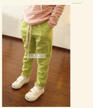 Free shipping new 2015 hot summer boys girls trousers kids harem pants children comfortable Cotton linen