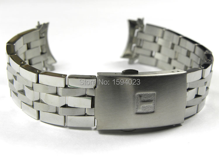 19mm PRC200 T17 T461 T014430 T014410 Watchband Watch Parts male strip Solid Stainless steel bracelet strap