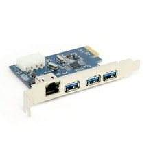20pcs Gigabit Ethernet Network LAN 3 Port USB 3 0 to PCI E Card PC Adapter