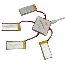Sync Charging 4in1 5V/2A JST 3.7V 800mAh Battery Charger Adapter Kits For JJRC H12C H12W V686 JXD 509 509W 509G Drone