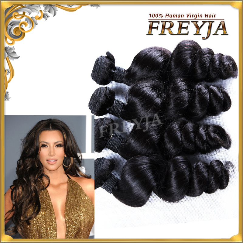 Top Human Hair Loose Wave Extension Bundles 8''-30'' Peruvian Virgin Hair Peruvian Loose Wave Bundles Human Hair Weave Extension