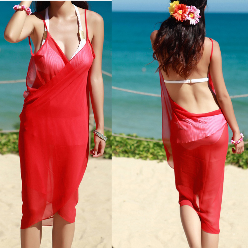 Free shipping Sexy Beach Dress for Bikini Wrap D...