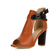 Size 32 43 Women s Genuine Leather High Heel Sandals Fashion Lady Shoes Female Real Natural