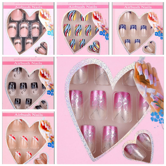 Nail tips natural picture - more detailed picture about 24pc.
