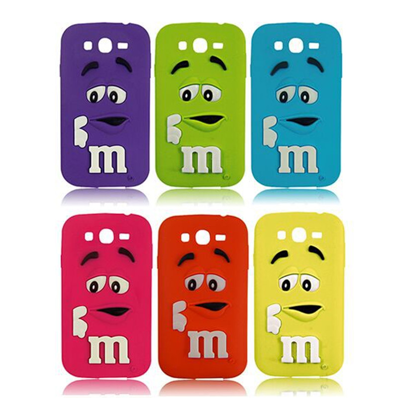3D Rainbow Beans M&M Chocolate  case For Samsung Galaxy Grand Duos i9080 i9082 & Grand Neo i9060 i9062 & Grand Neo Plus i9060i