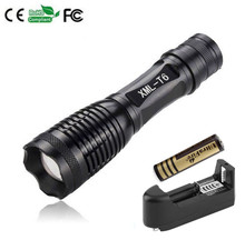 4000Xm-l T6 LED Flashlight Zoomable Led flashlight Camping flashlight +18650 4000MAH Battery+Charger