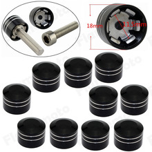 Black CNC Motorcycle Schrauben Motor Bolt Cover Cap Inner Hoel 11.5mm 7/16″
