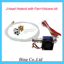 3D Printer J-head Hotend with Fan for 0.4mm 1.75mm 12v E3D v6 Direct Filament Wade Extruder 0.6/0.8/1.0/1.2mm Nozzle+Volcano kit