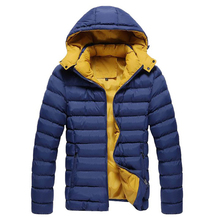 2014 Men Winter Down Coats Men’s Cotton Outerwear Large Size M-3XL Super Warm Hooded Design Man Outdoor Thick Jacket
