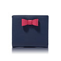 MINI Sheepskin Wallet New Trendy Genuine Leather Simple Bowknot Ornament Money Clip Women Designer Contrast Color