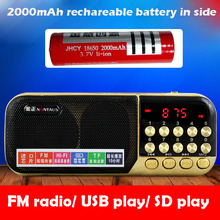 LED Display Mini Pocket FM Radio Digital FM Receiver SD Card/USB Play Directly MP3 Outdoor Kitchen Radio Audio Player