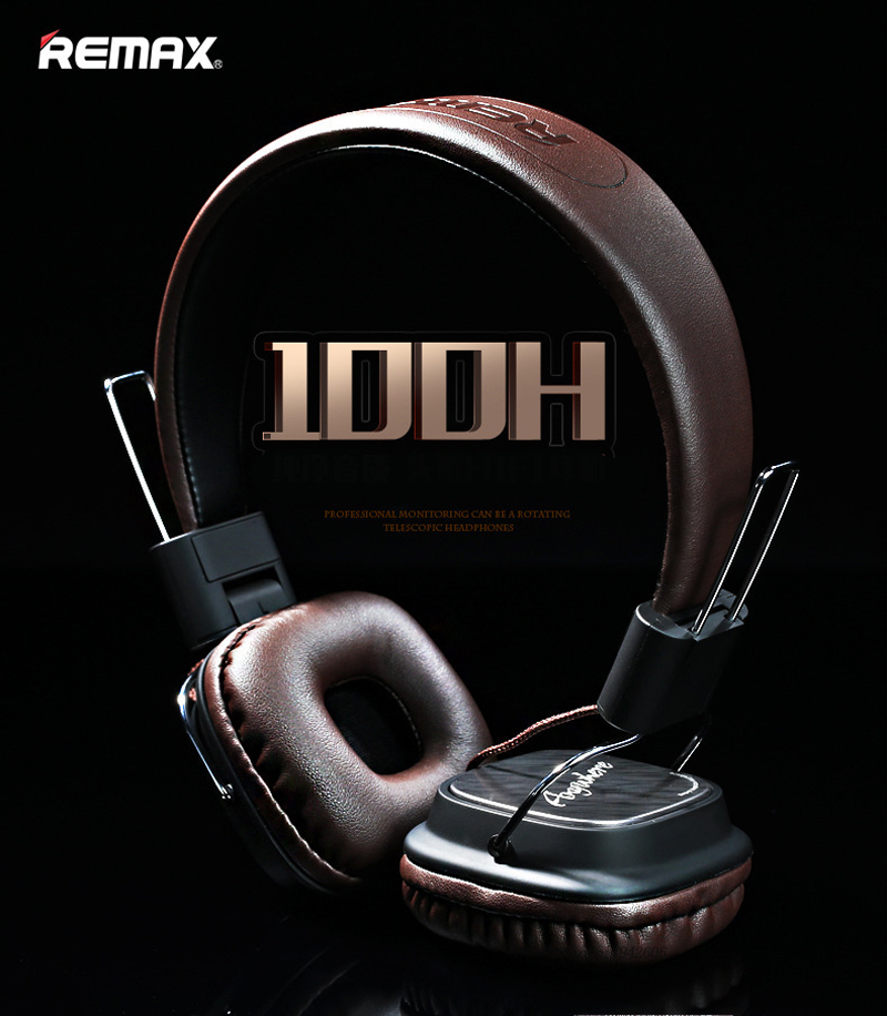 Original Remax 100H Stereo Headband Headphones Over ear Stereo Headphone with 3 5mm In line Mic