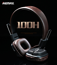 Original Remax 100H Stereo Headband Headphones Over-ear Stereo Headphone with 3.5mm In-line Mic Cable Headset Mobile Earphone