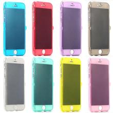 Mobile Phone Accessories Various colors TPU Silicone Transparent Clear Flip Gel Soft Case for iPhone 6