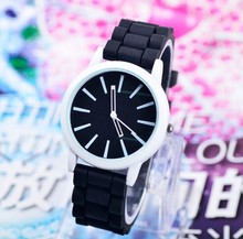 2014 New Fashion geneva Simple Rhinestone Jelly Watches Women Dress Watch colorful high quality Quartz Silicone