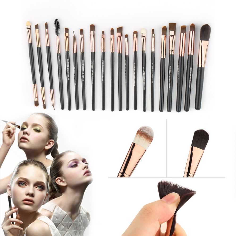 High Quality 20pcs Makeup Brushes Set Foundation Eye shadows Nose Lip Brush Makeup Tool Hot Selling