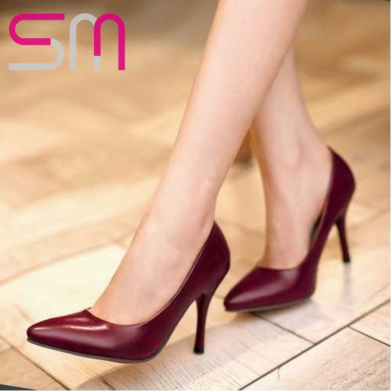 Big Size 32-43 Pointed toe Red Bottoms Pumps 2015 Brand Sexy High Heels Shoes Spring Shoes summer Pumps Women Shoes Women Pumps